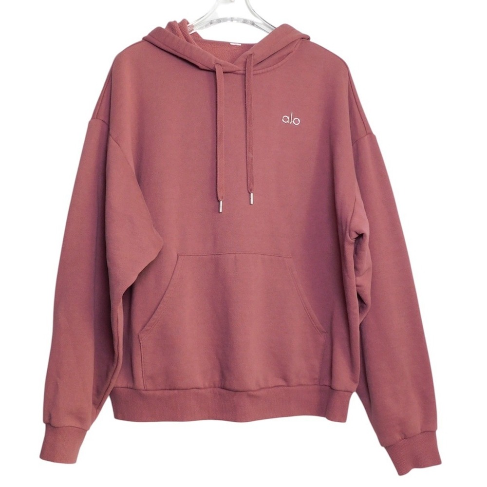 Alo Yoga Accolade Hoodie Womens Medium Dusty Mauve Oversized Fleece Hoodie